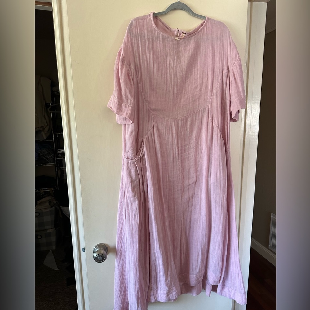 Free People Live Light, Pink Short Sleeve Dress